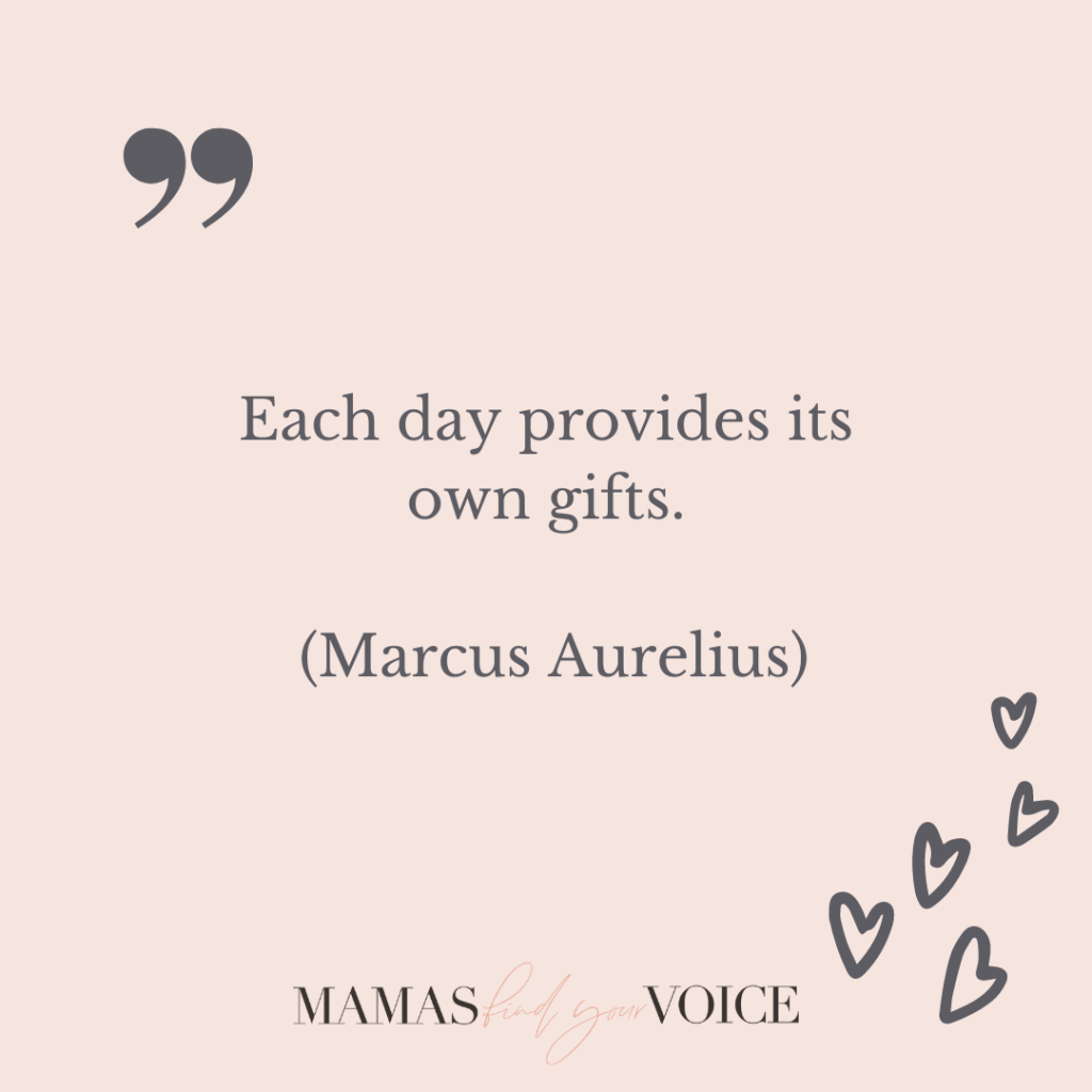 Quote "Each day provides its own gifts"