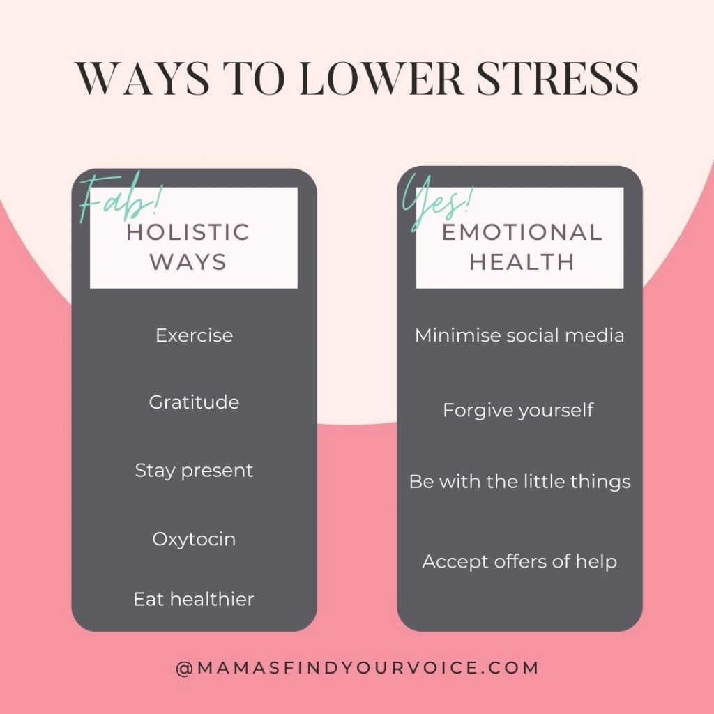 Infographic on ways to reduce stress