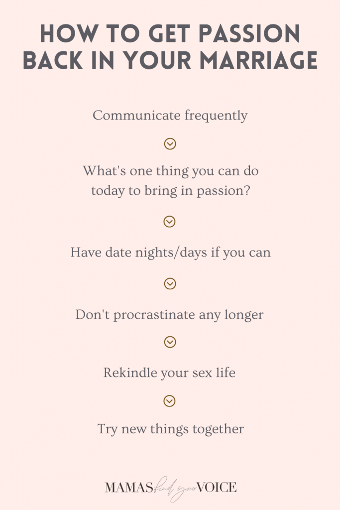 How to get passion back in your marriage infographic
