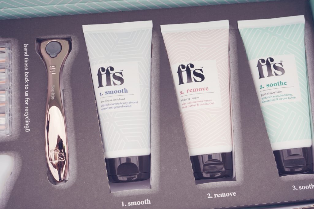 The FFS zero waste shave kit in its box