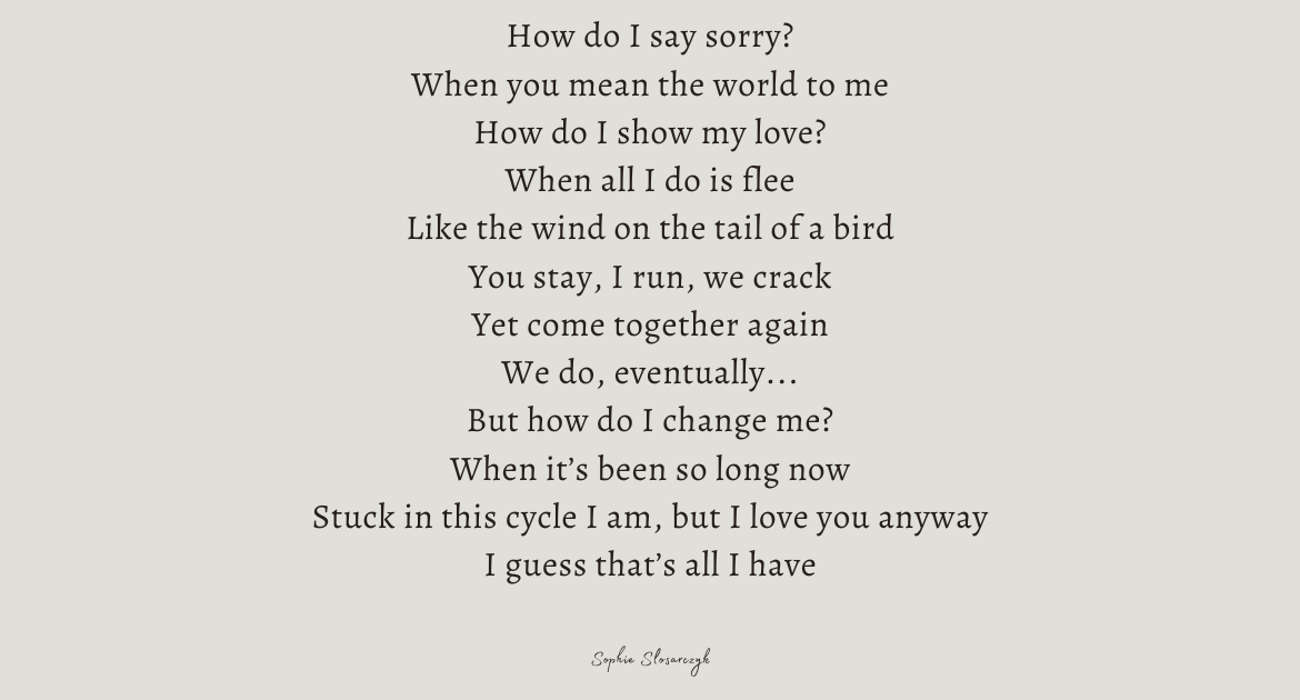 Sorry Love poem